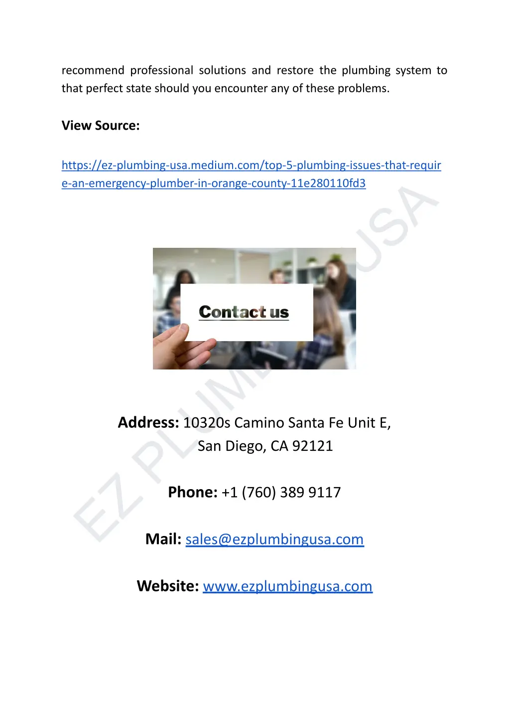 recommend professional solutions and restore