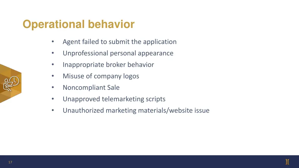 operational behavior