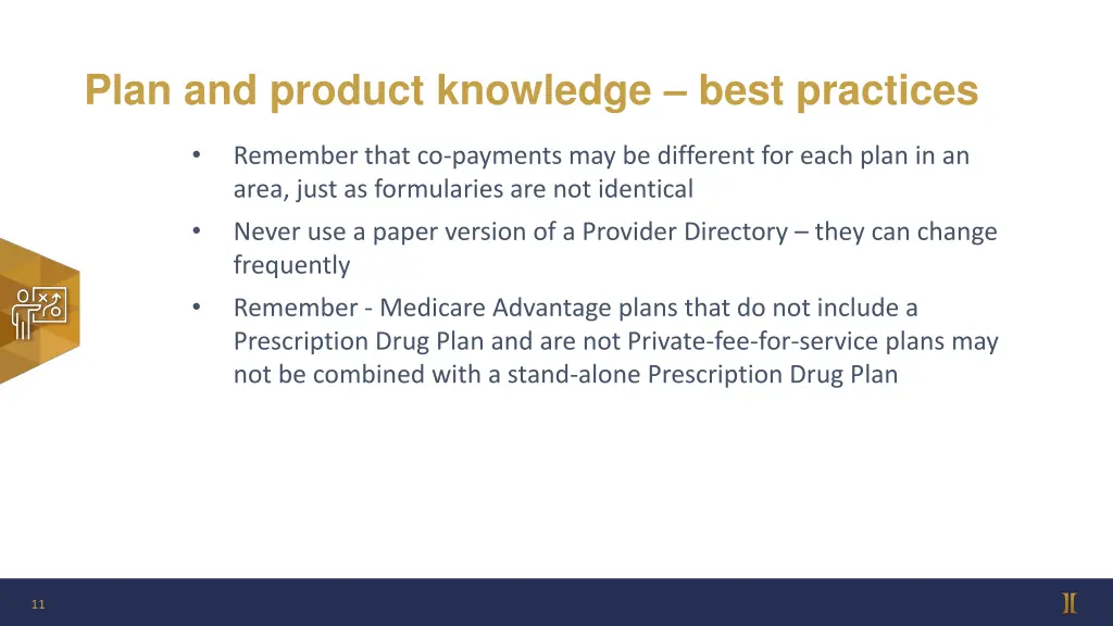 plan and product knowledge best practices 2