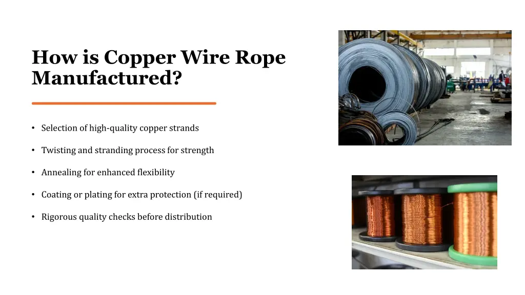 how is copper wire rope manufactured