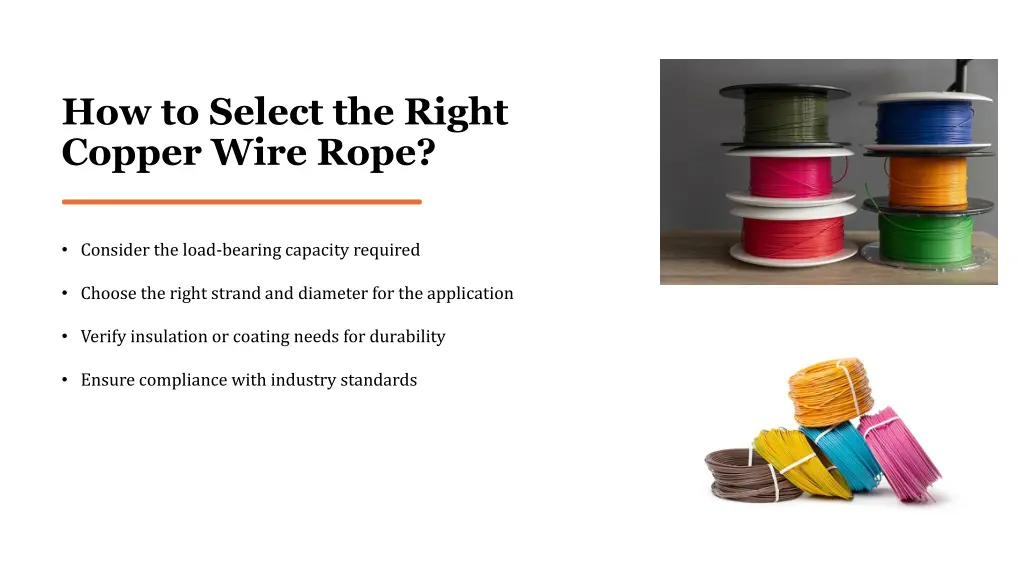 how to select the right copper wire rope