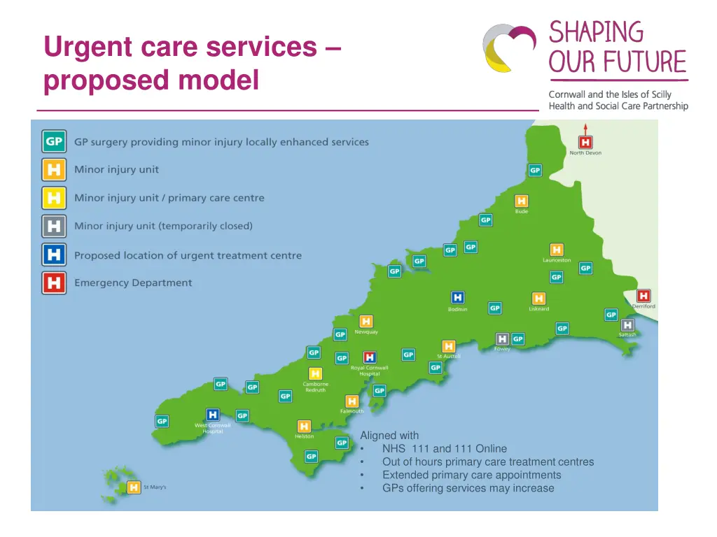 urgent care services proposed model