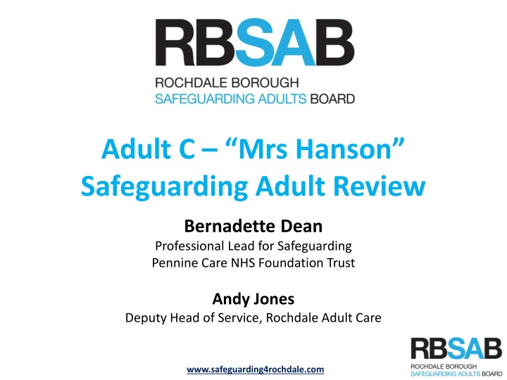 adult c mrs hanson safeguarding adult review