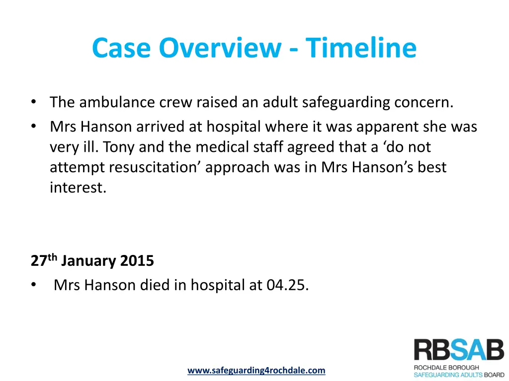 case overview timeline 10