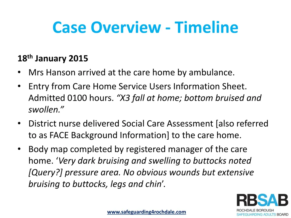 case overview timeline 2