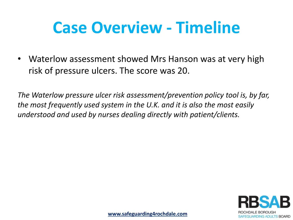case overview timeline 4