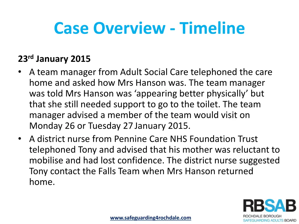 case overview timeline 7