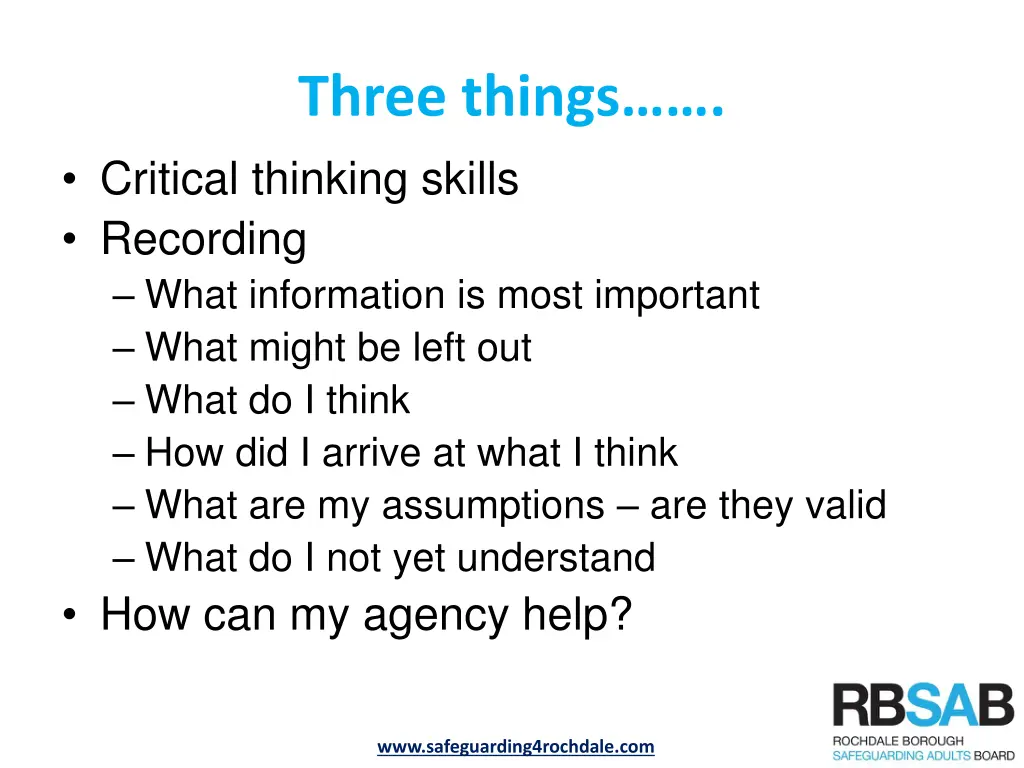 three things