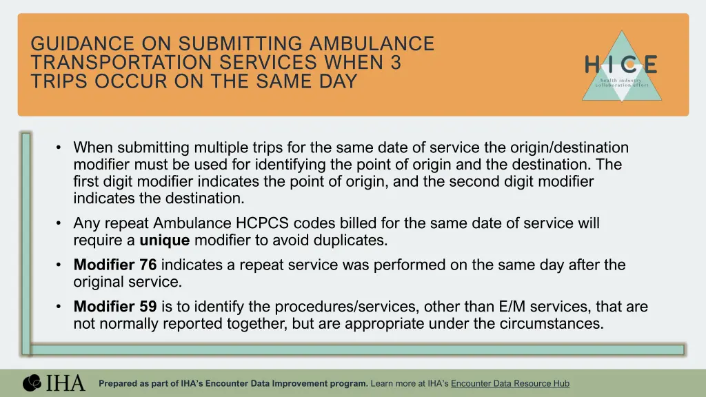 guidance on submitting ambulance transportation