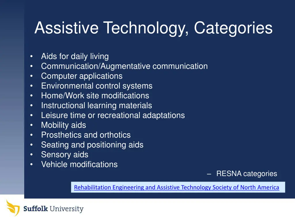 assistive technology categories 1