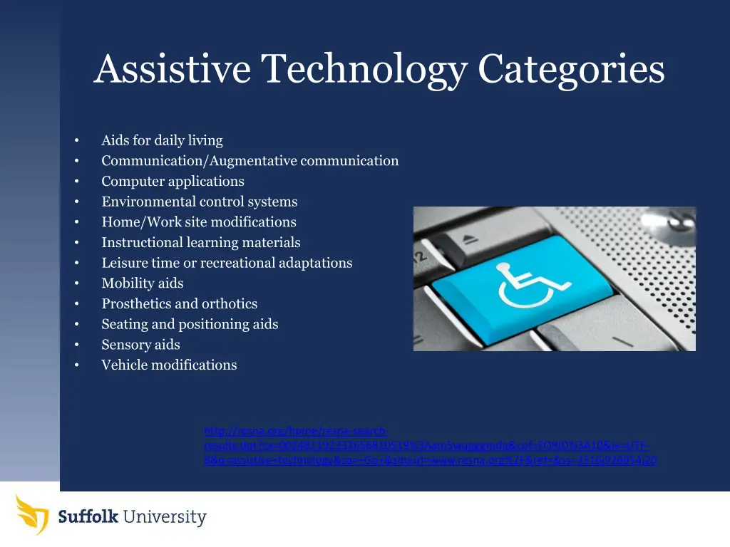 assistive technology categories