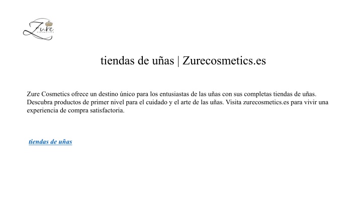 tiendas de u as zurecosmetics es