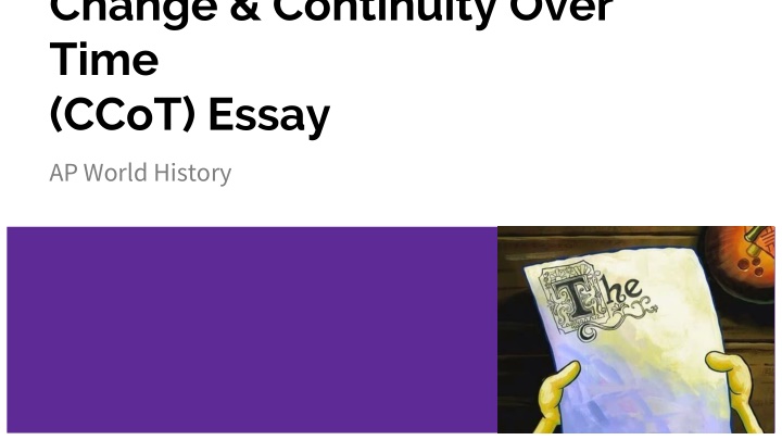 change continuity over time ccot essay