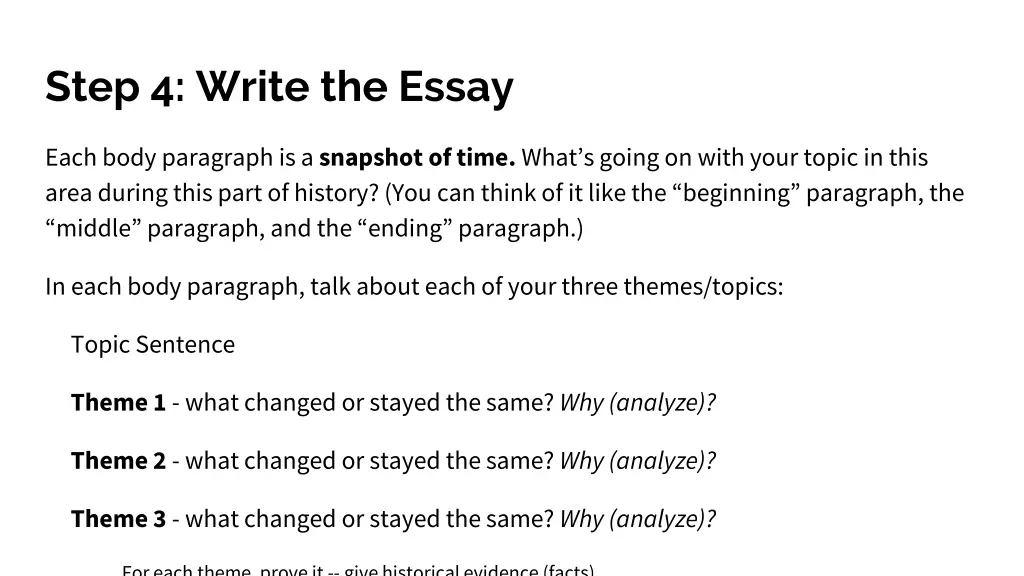 step 4 write the essay