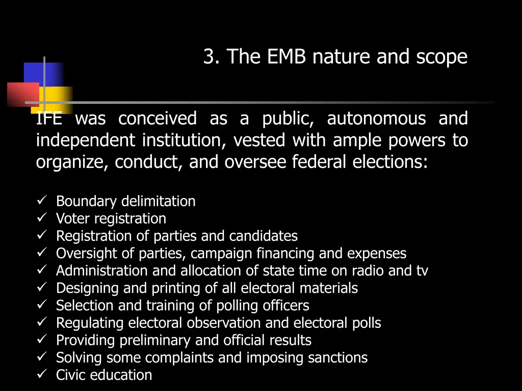3 the emb nature and scope
