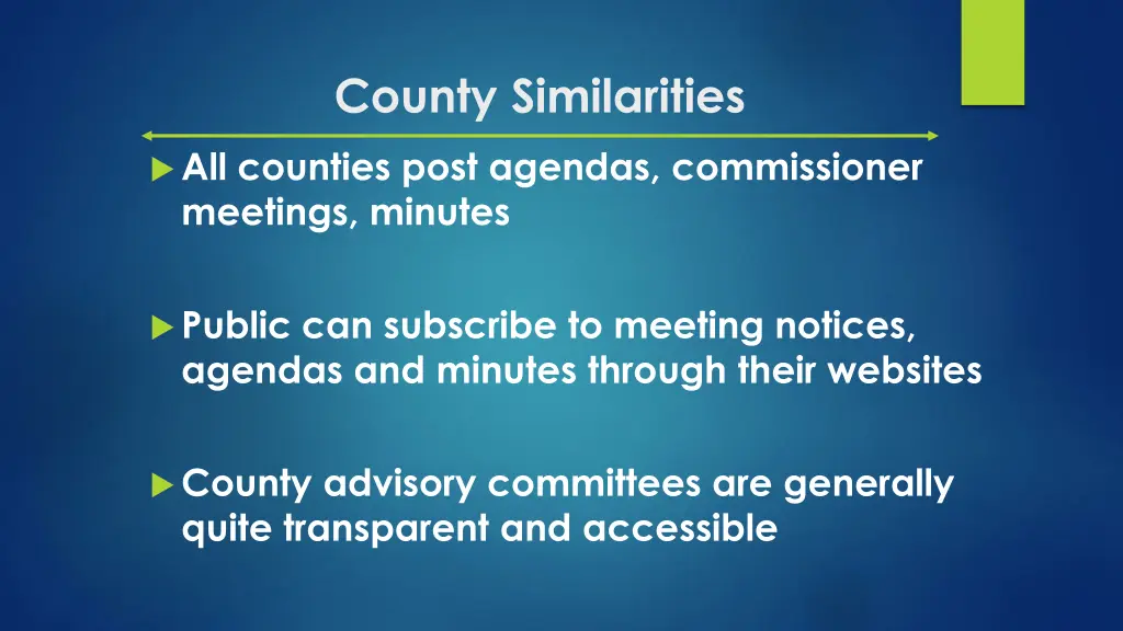 county similarities