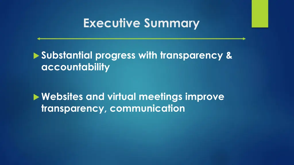executive summary