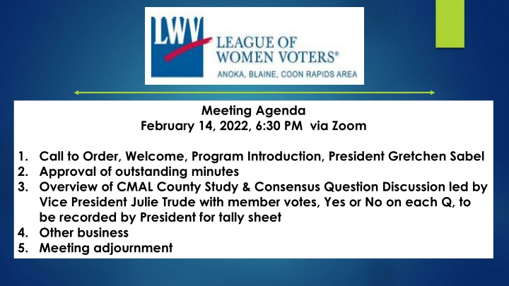 meeting agenda