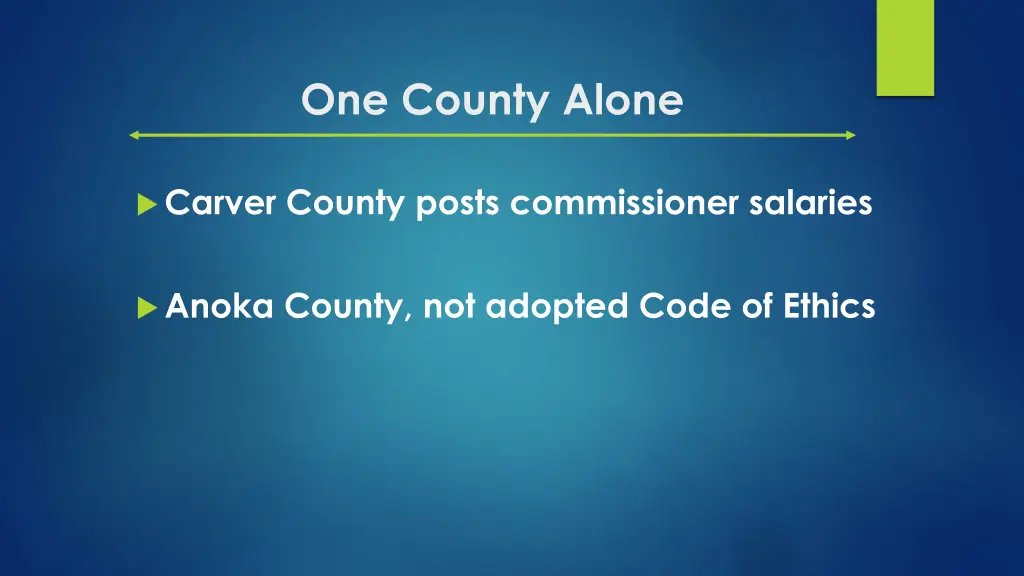 one county alone