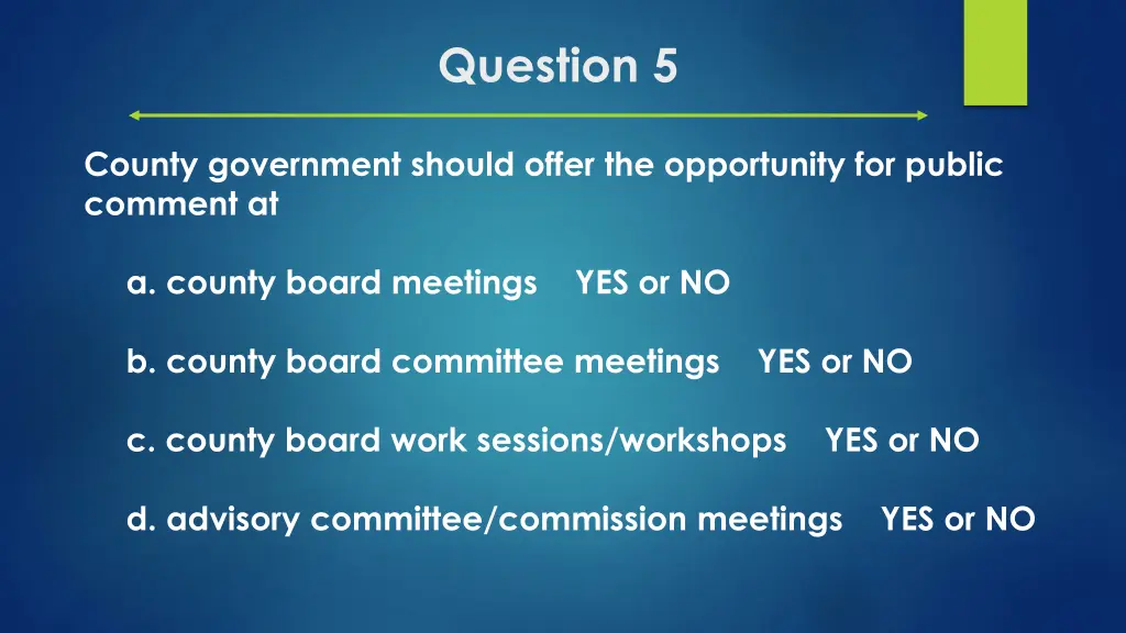 question 5