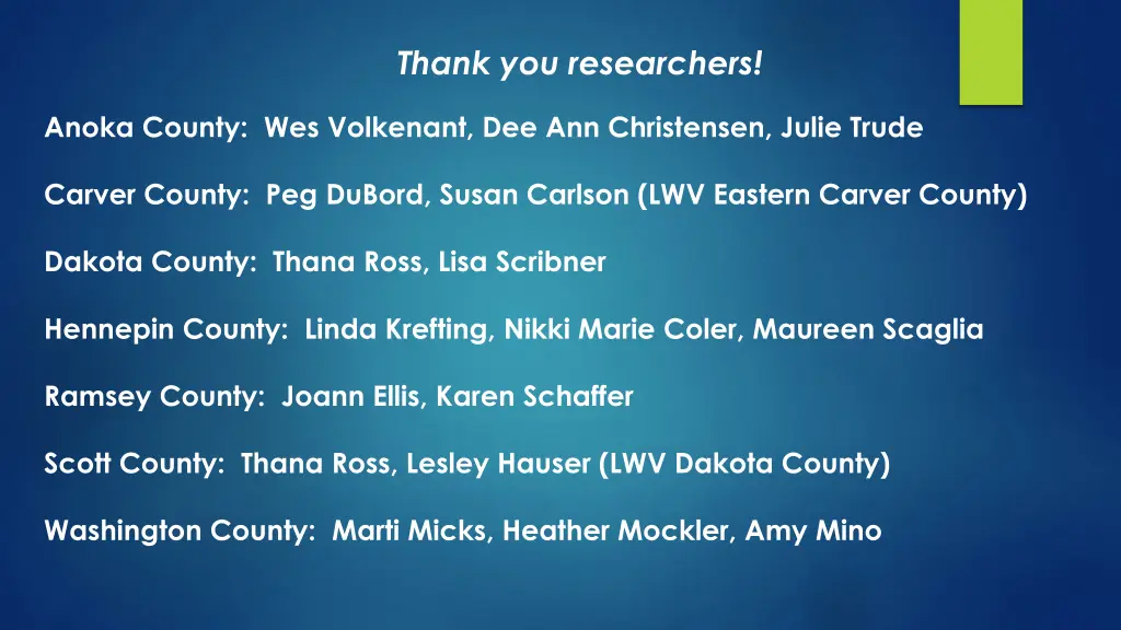 thank you researchers