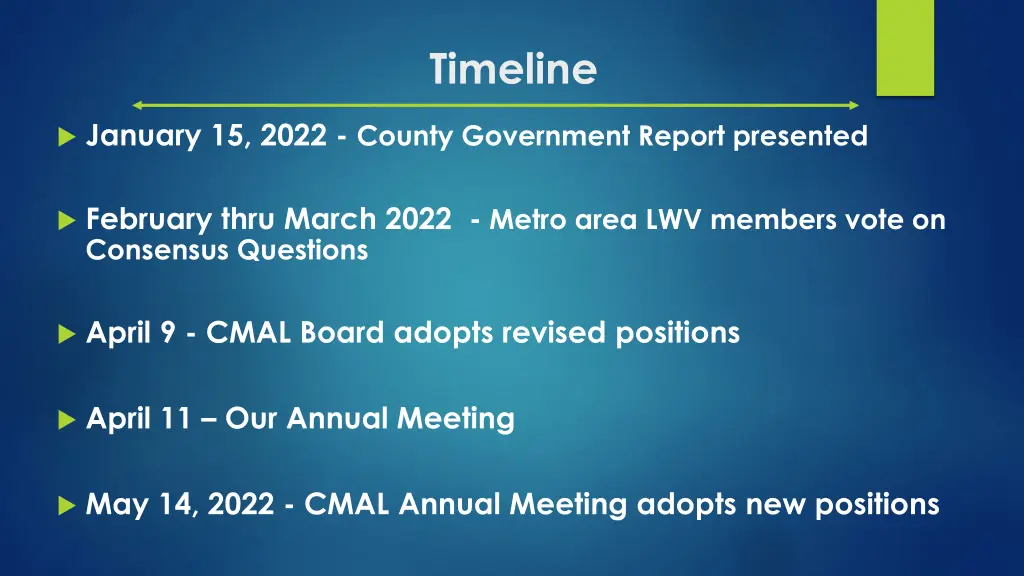 timeline
