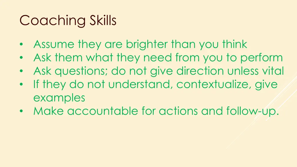 coaching skills