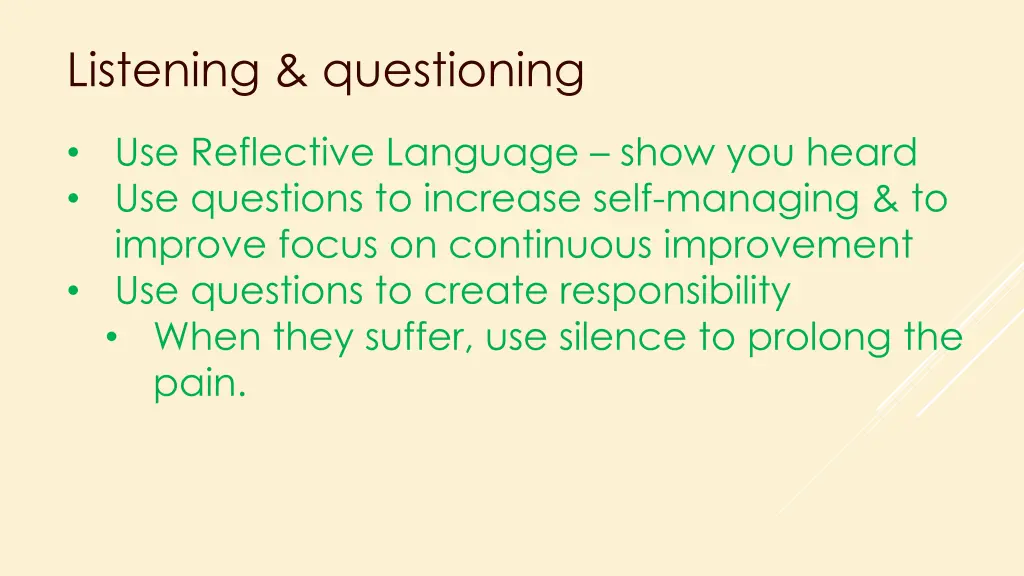 listening questioning