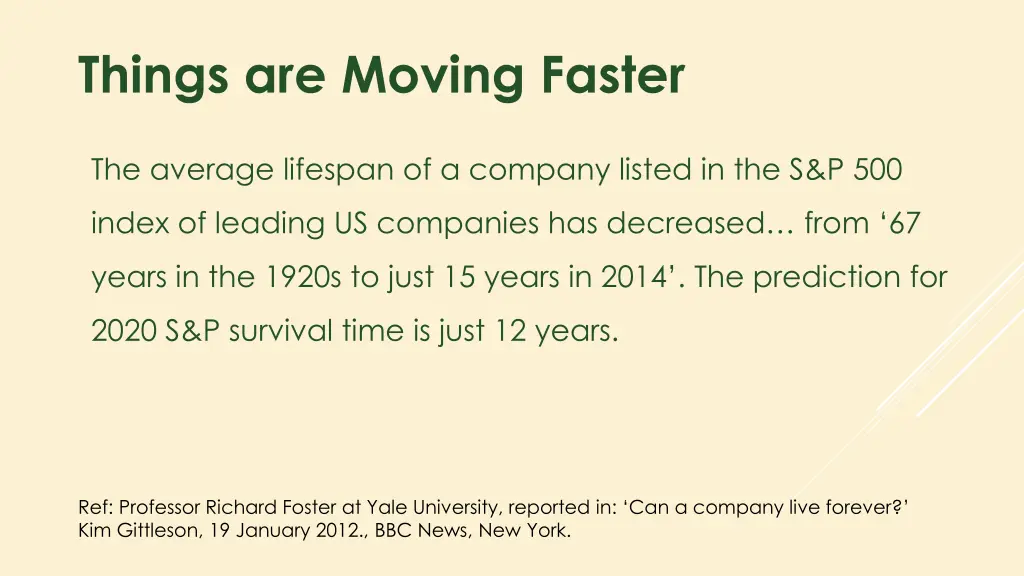 things are moving faster