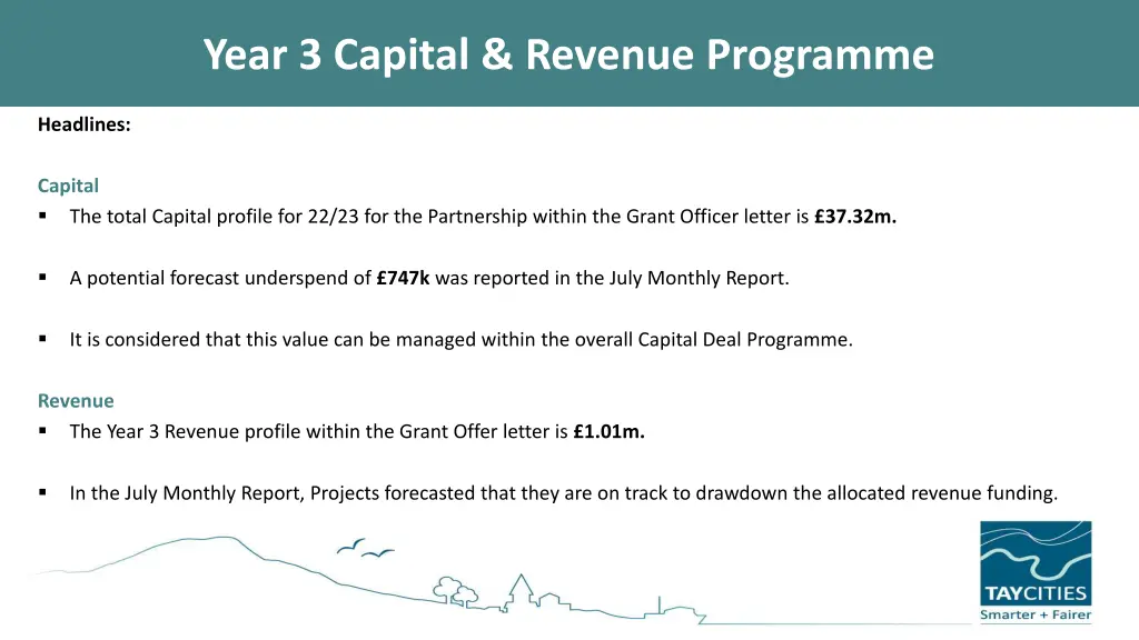 year 3 capital revenue programme