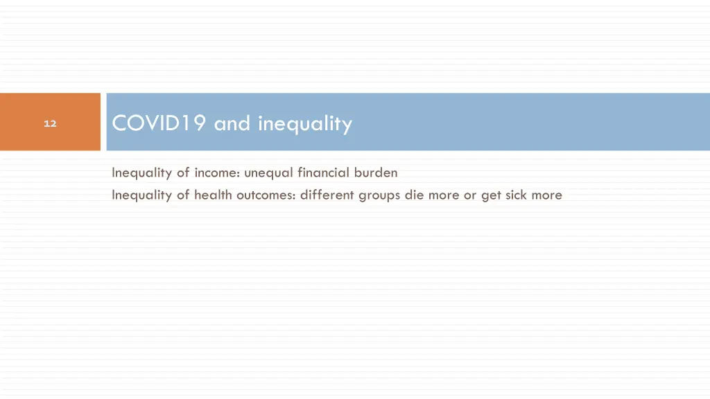covid19 and inequality