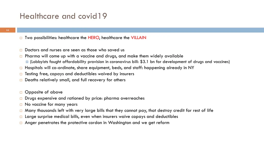 healthcare and covid19