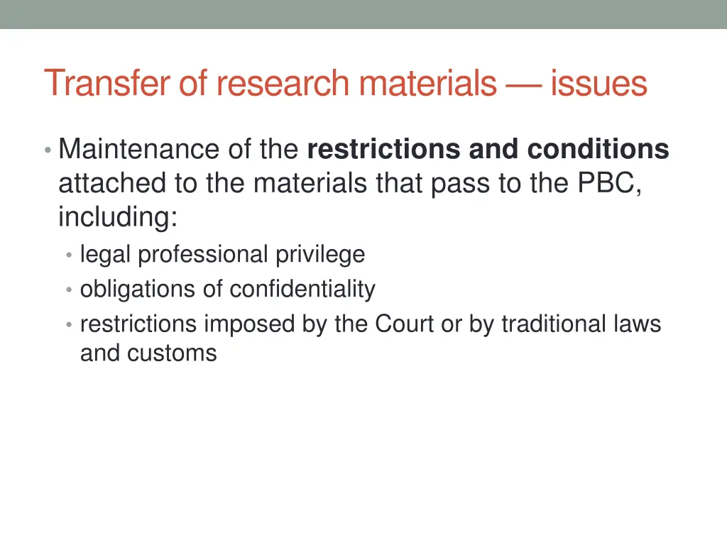 transfer of research materials issues 2