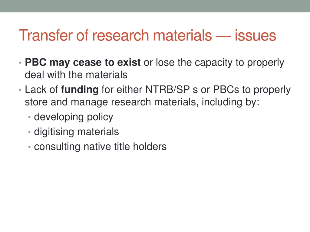 transfer of research materials issues 3