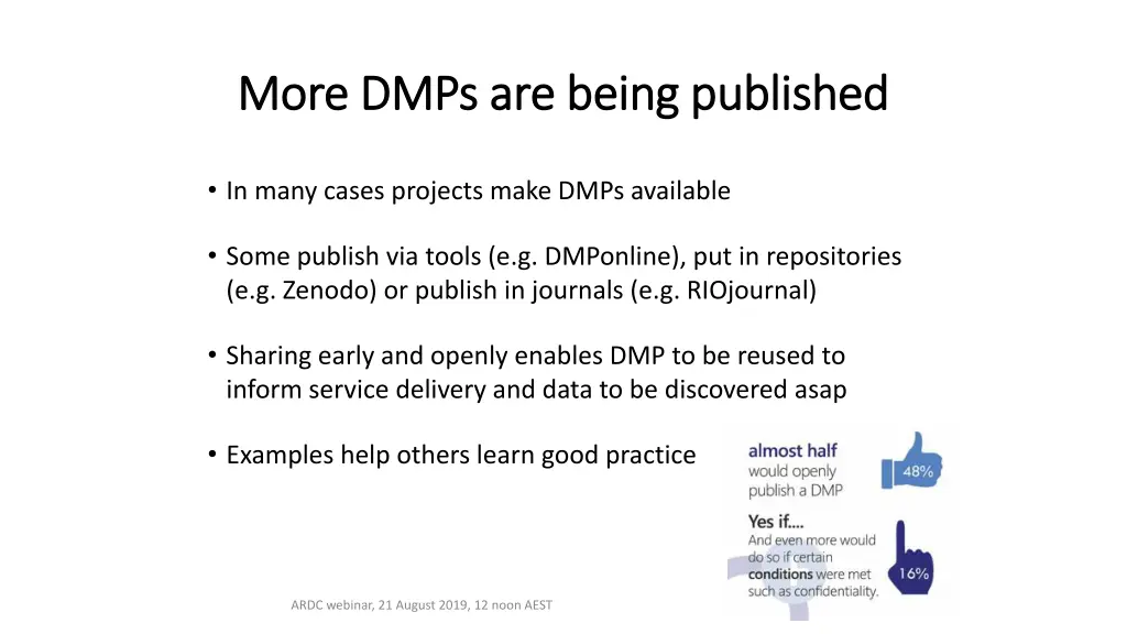 more dmps are being published more dmps are being