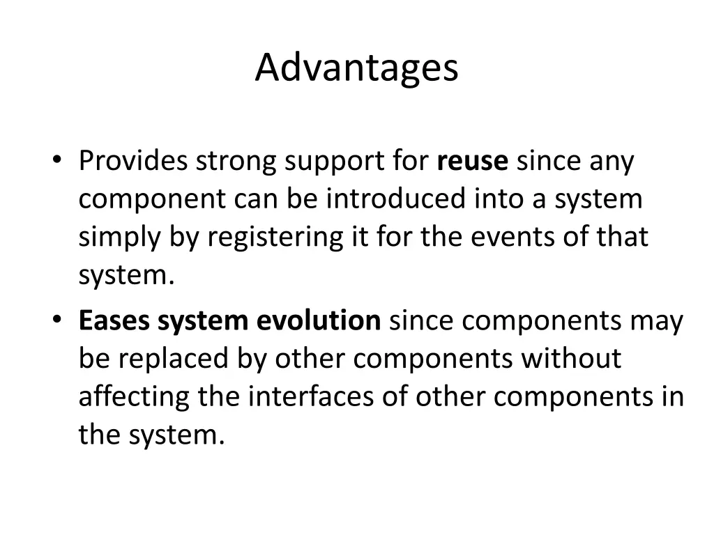 advantages