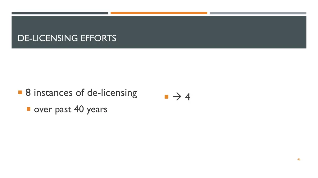 de licensing efforts