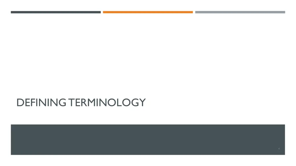 defining terminology