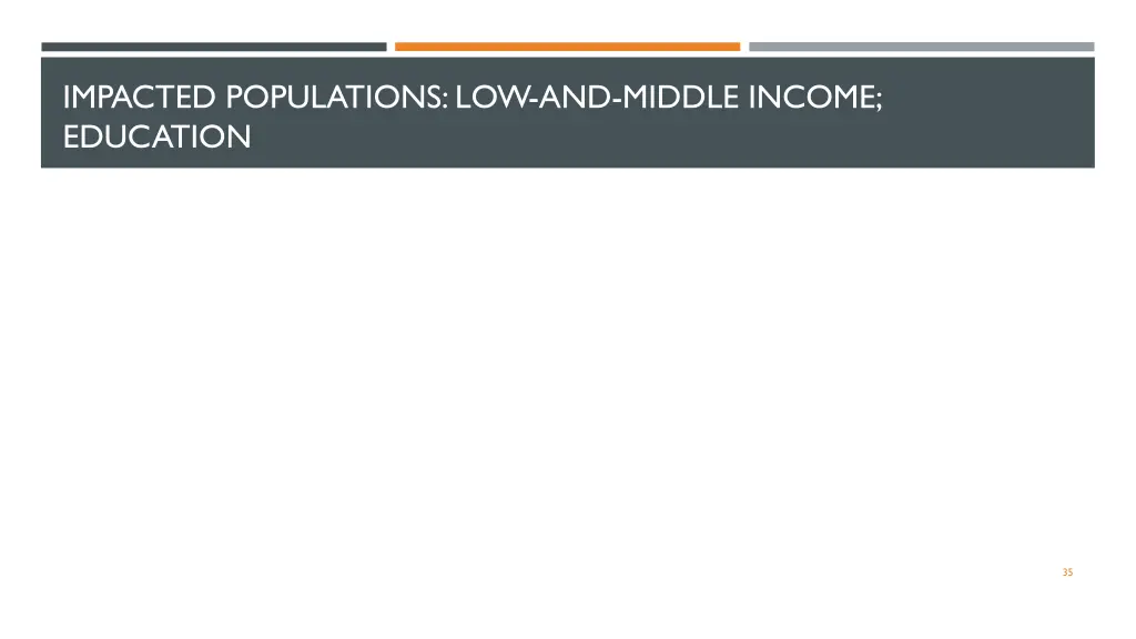 impacted populations low and middle income