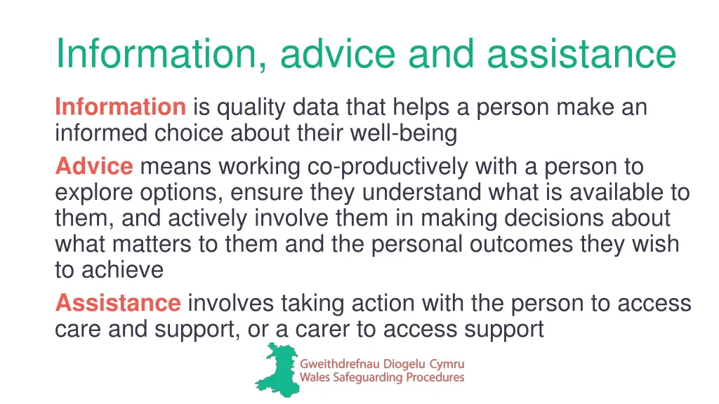 information advice and assistance 1