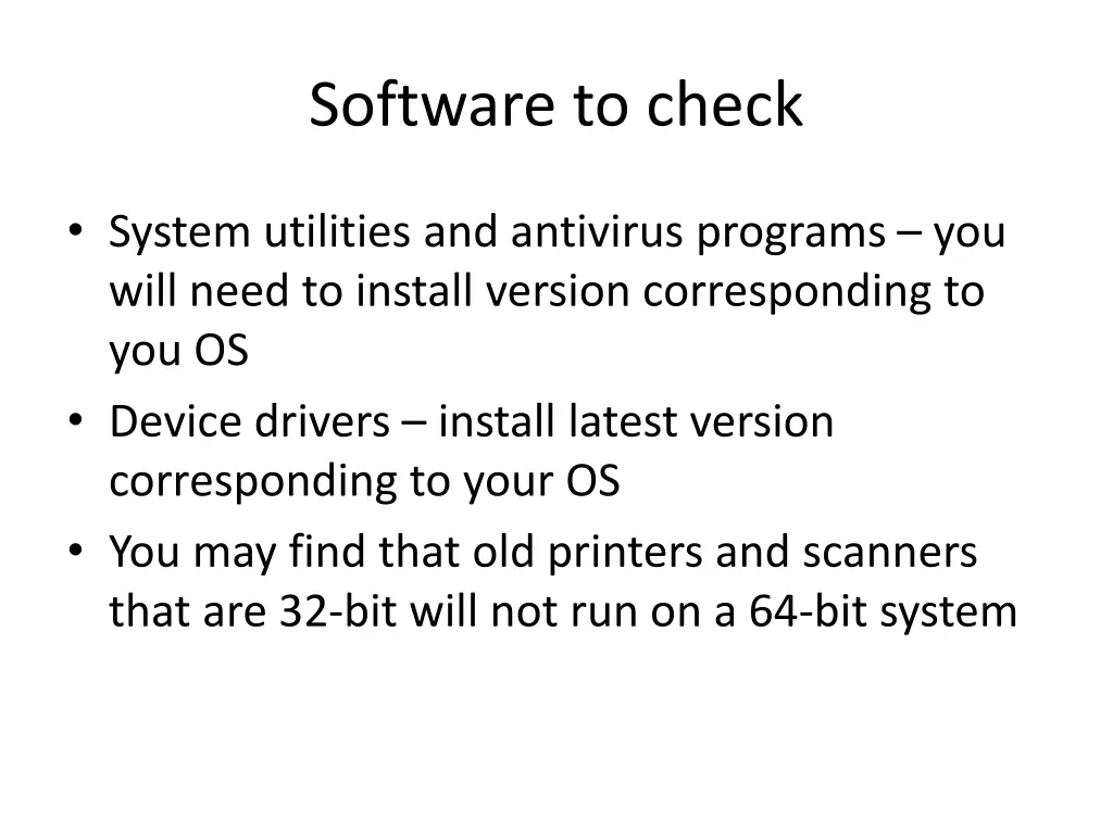 software to check