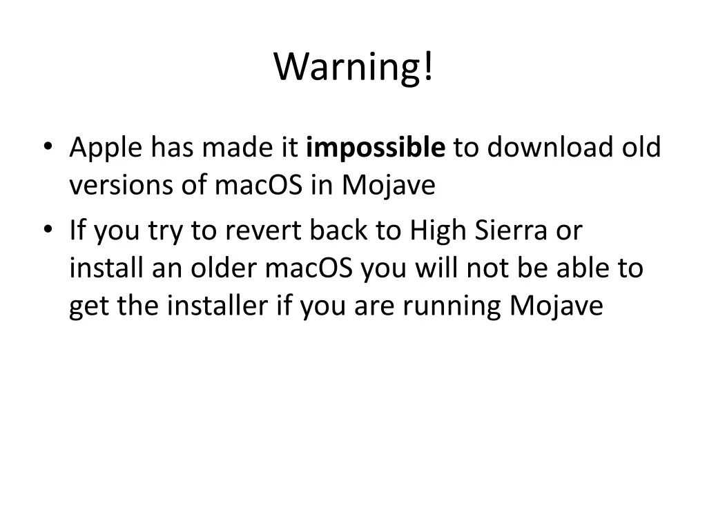 warning