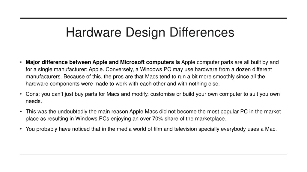 hardware design differences