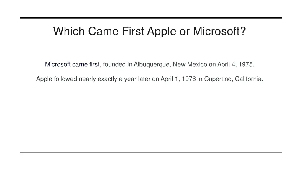 which came first apple or microsoft