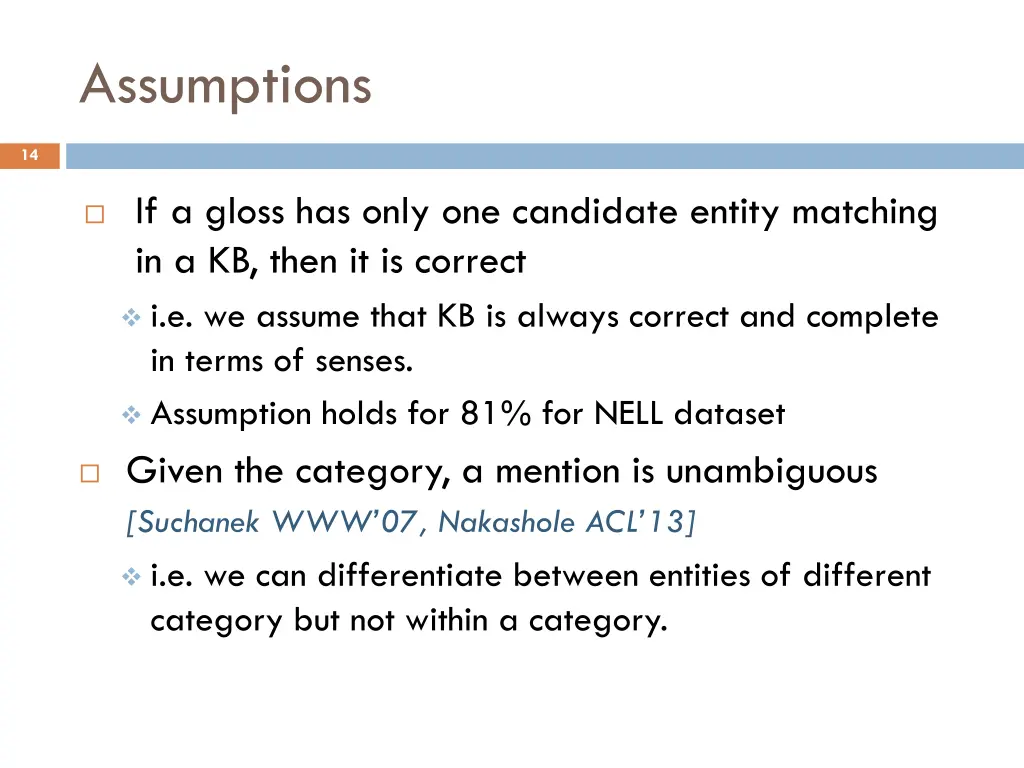 assumptions