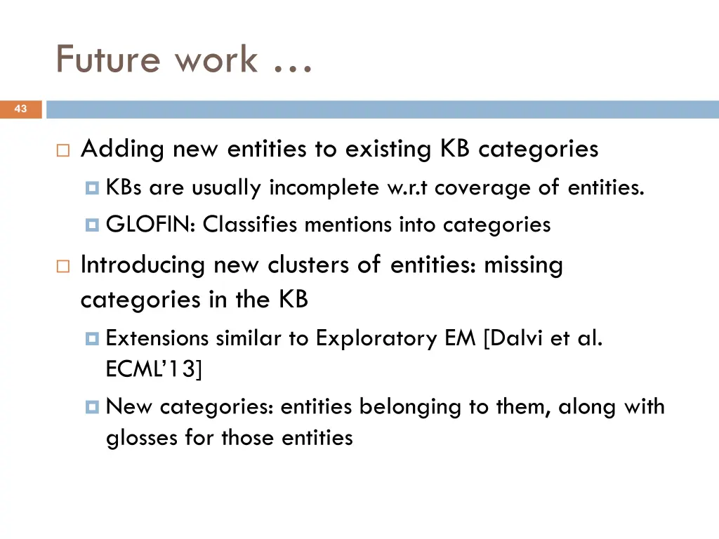 future work