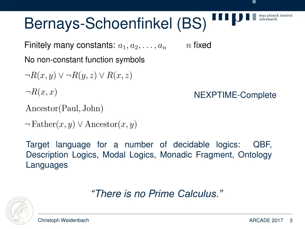 bernays schoenfinkel bs