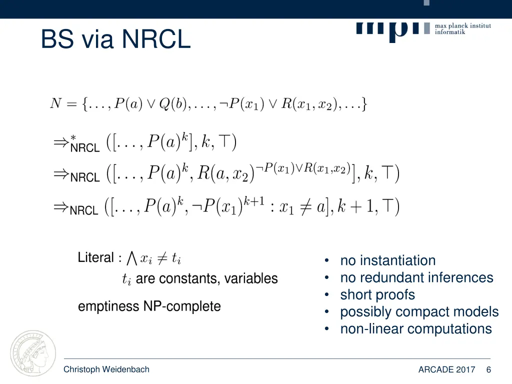 bs via nrcl