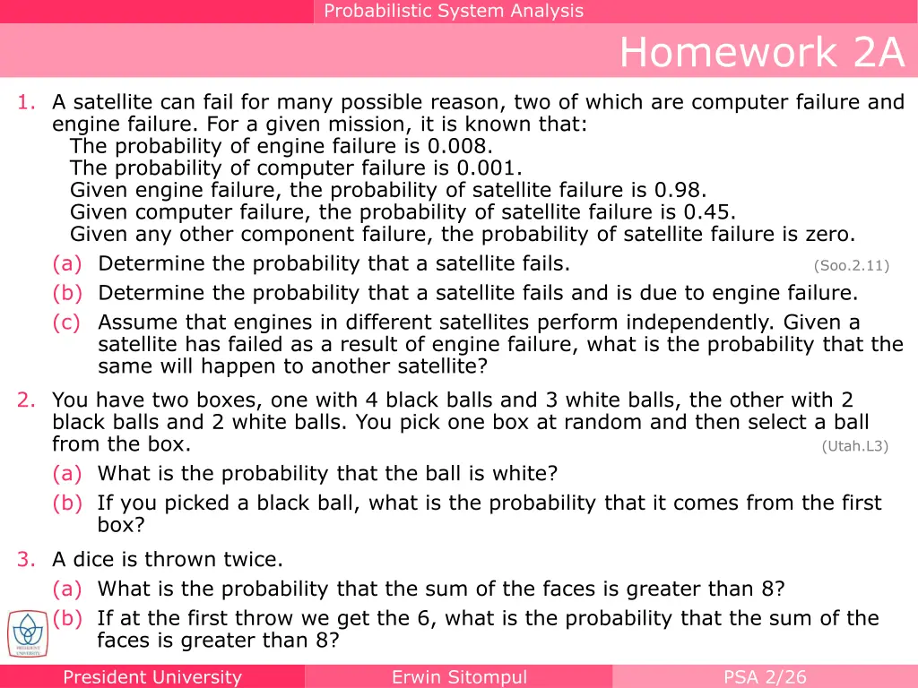 probabilistic system analysis 1