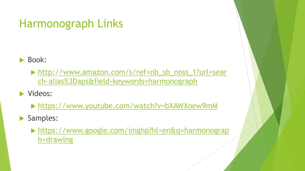 harmonograph links